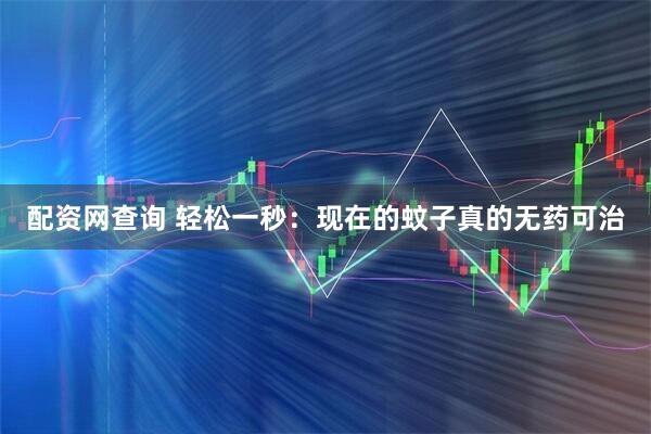 配资网查询 轻松一秒：现在的蚊子真的无药可治