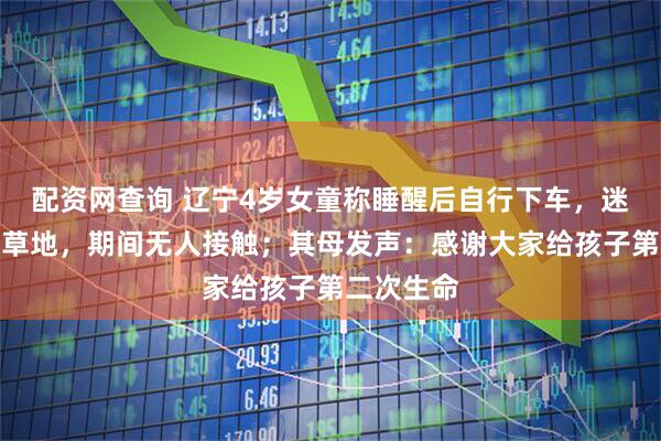 配资网查询 辽宁4岁女童称睡醒后自行下车，迷路后睡在草地，期间无人接触；其母发声：感谢大家给孩子第二次生命